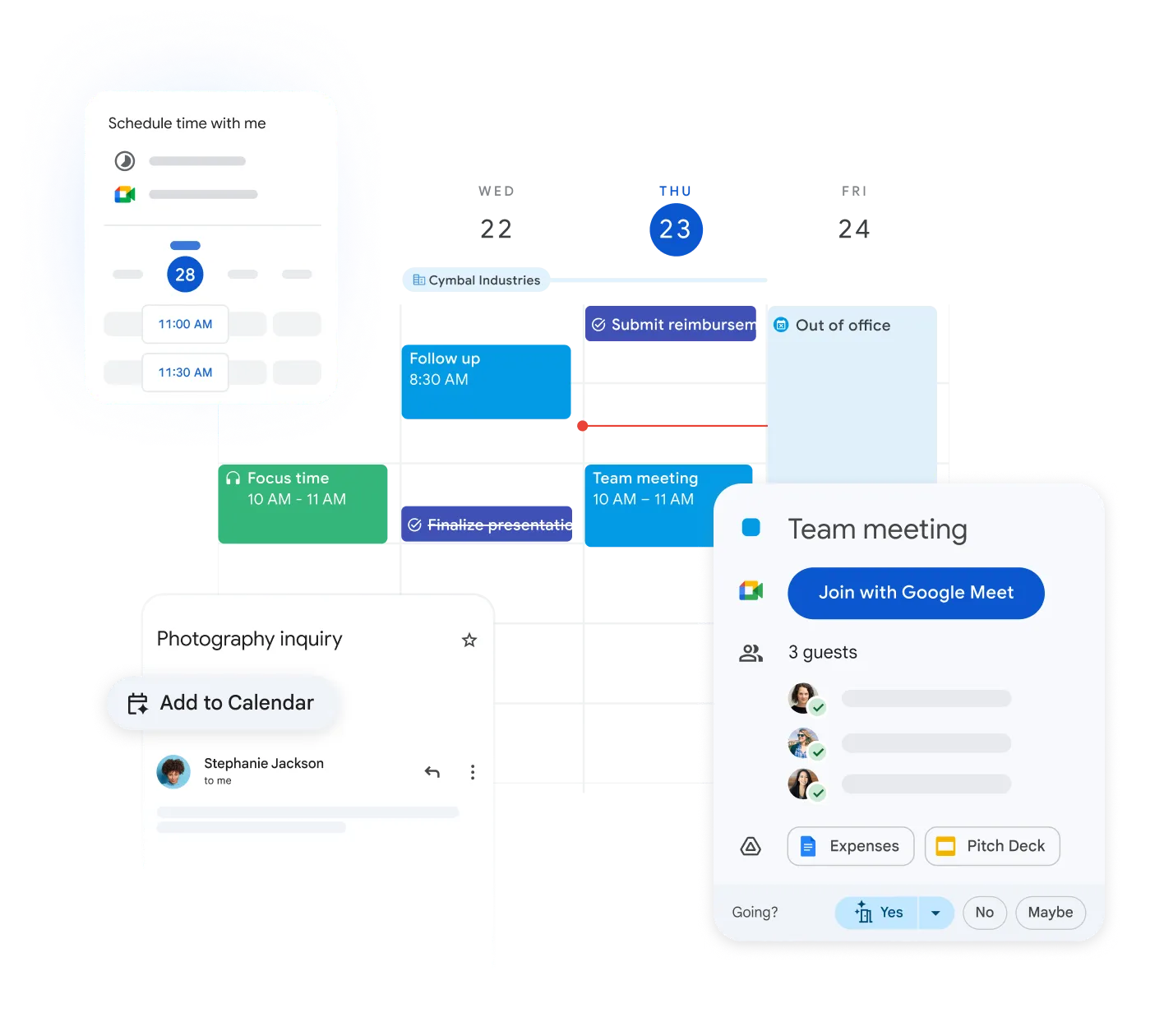 Google Calendar interface