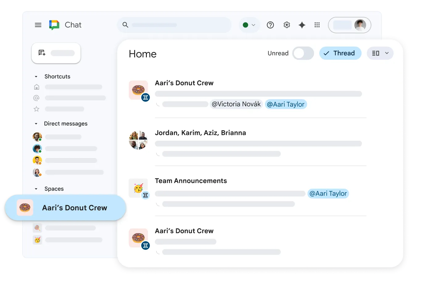 Google Chat on devices