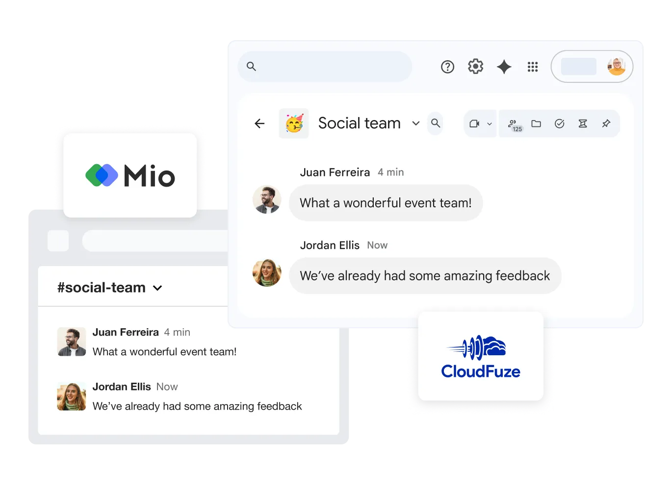 Google Chat interface