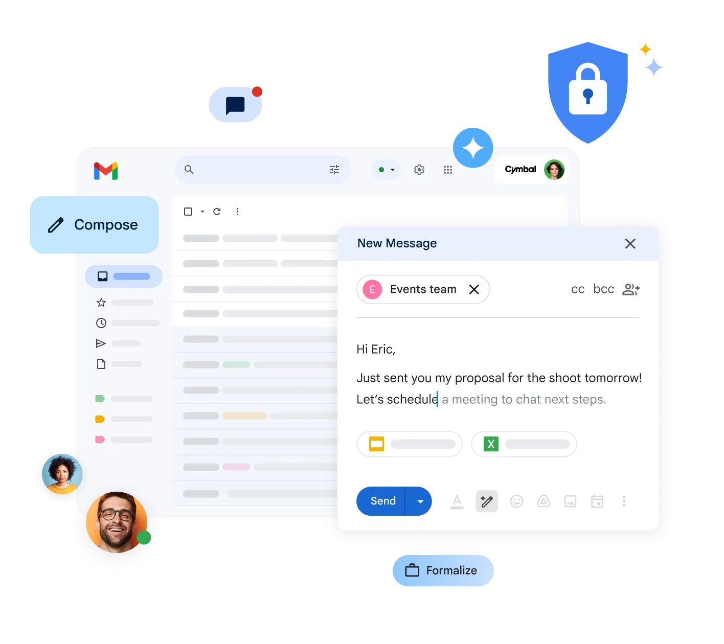 Gmail on mobile and desktop
