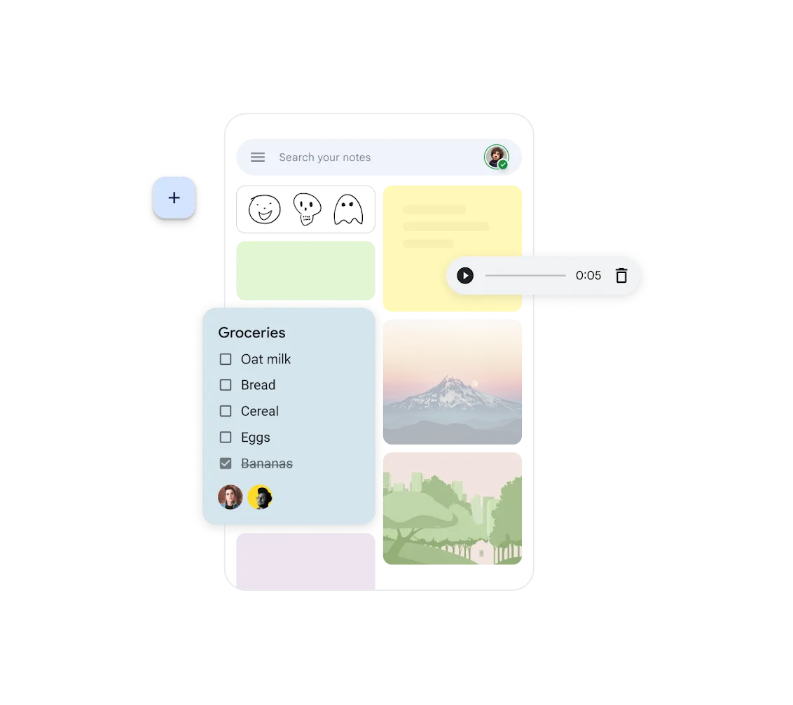 Google Keep interface