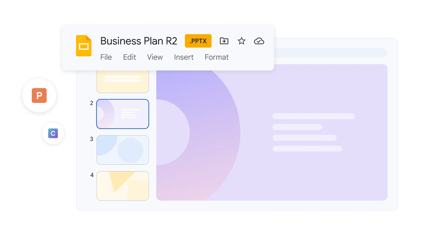 Sharing and controlling a presentation