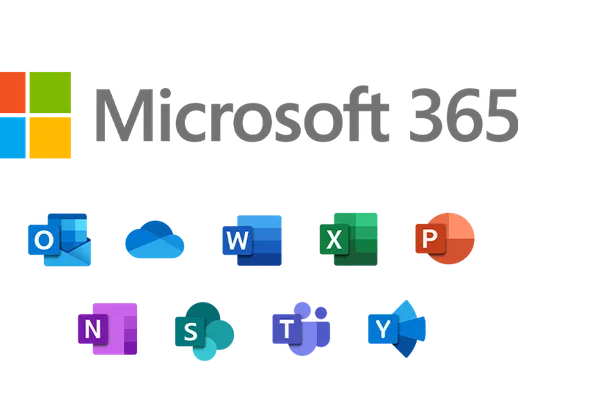 Applications: Word, Excel, Outlook, and PowerPoint.