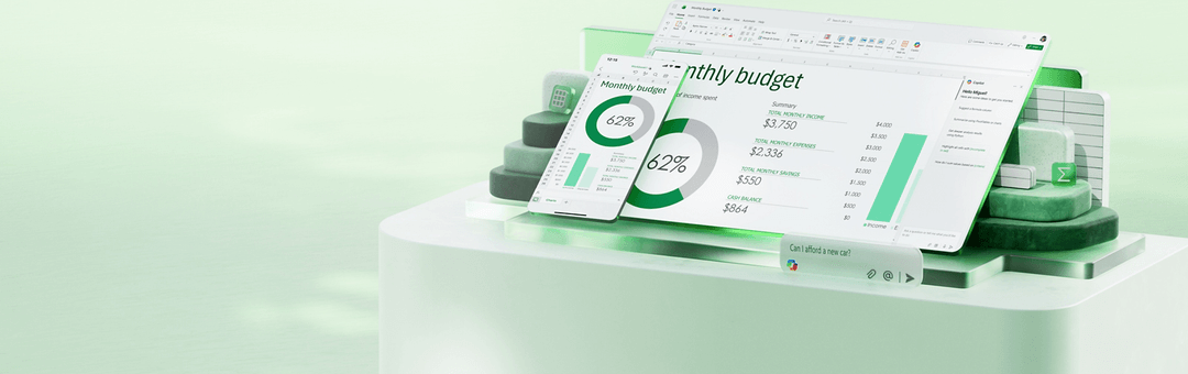 Microsoft Excel spreadsheet and data analysis interface