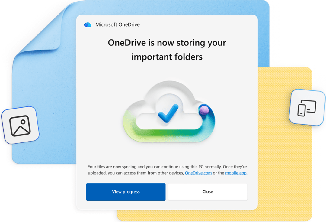 Microsoft OneDrive cloud storage interface